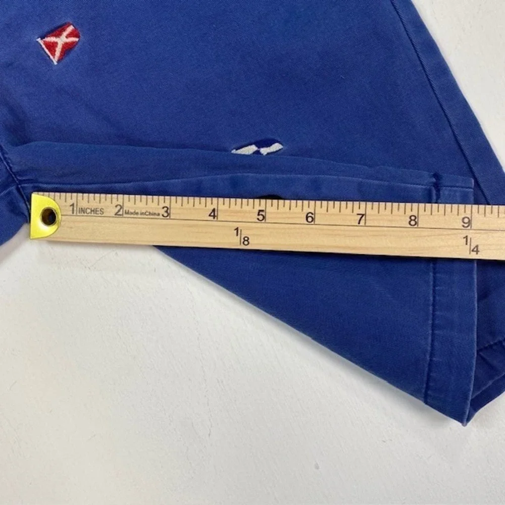 Polo Ralph Lauren Boys‎ Blue Nautical Flag Embroidered Chino Shorts Size 14